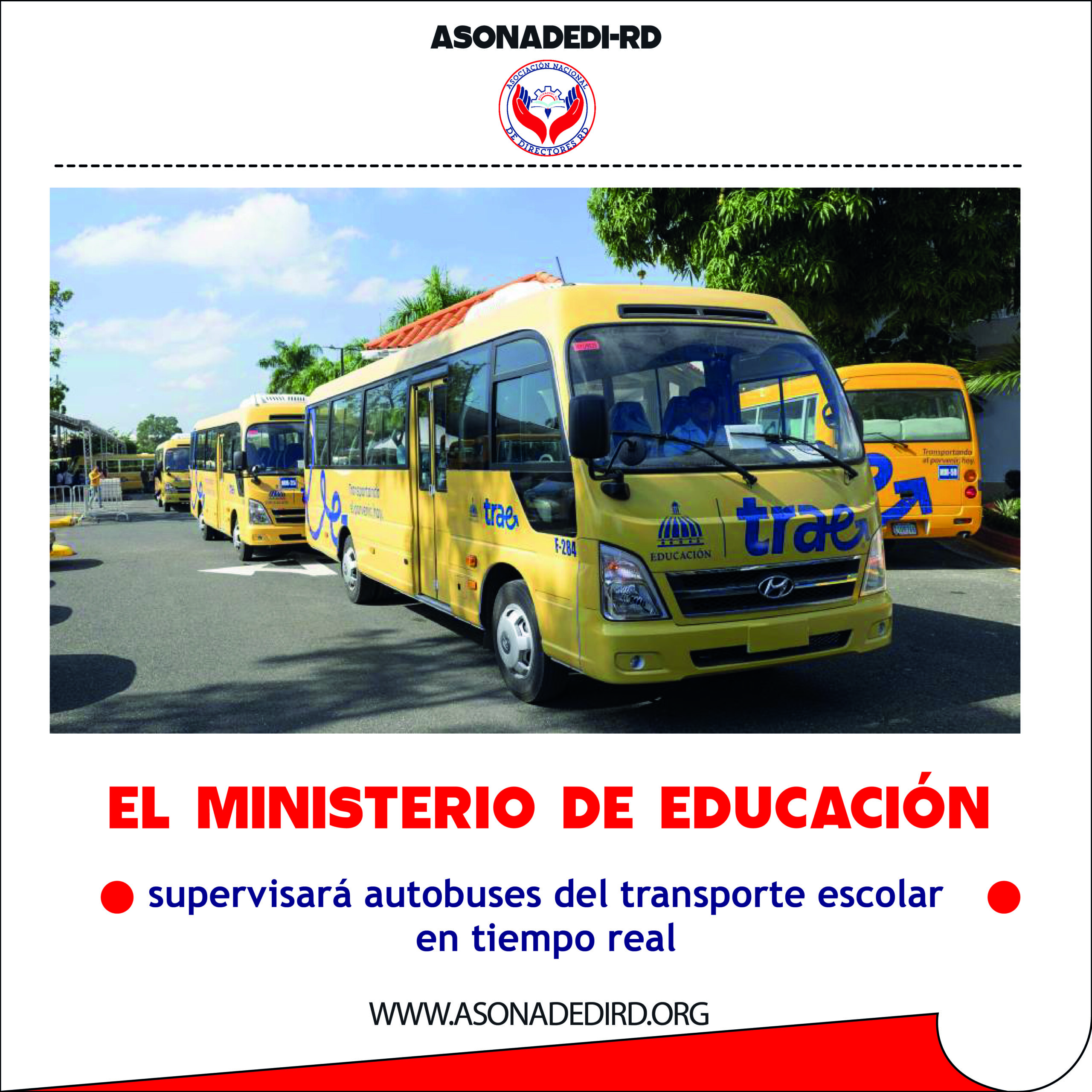 El Ministerio de Educación supervisará autobuses del transporte escolar en tiempo real