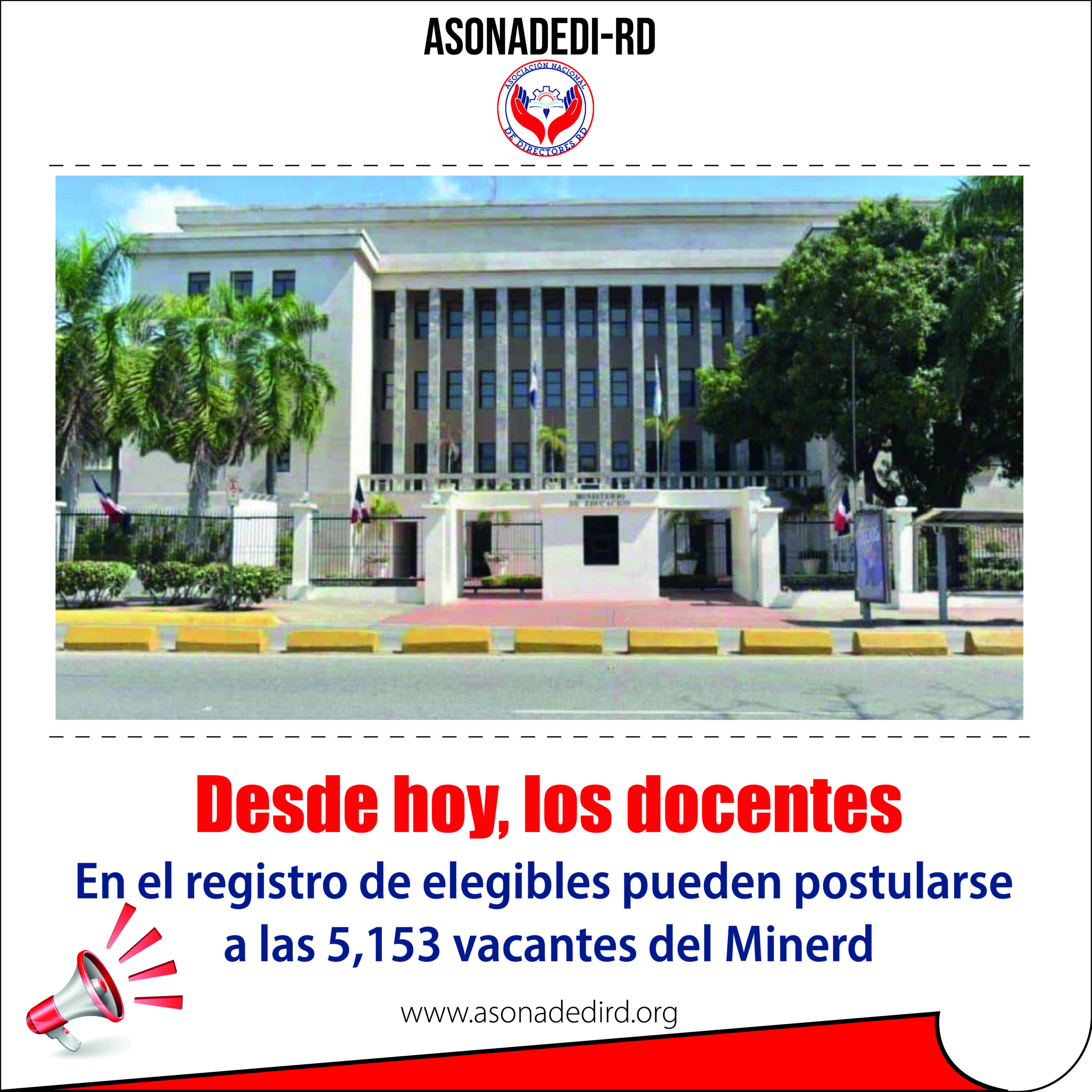 Desde hoy, los docentes en el registro de elegibles pueden postularse a las 5,153 vacantes del Minerd