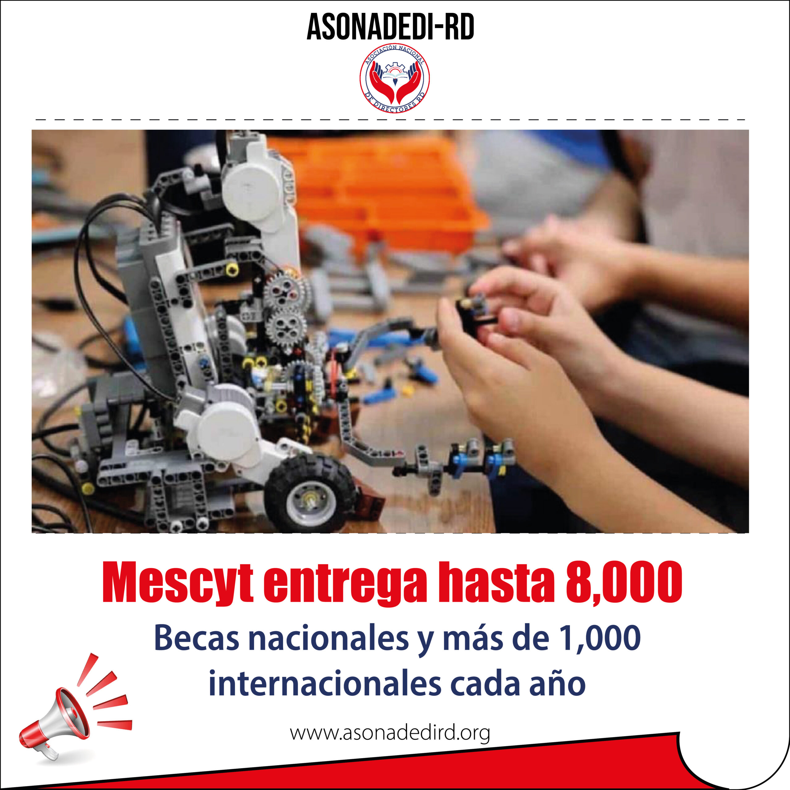 Mescyt entrega hasta 8,000 becas nacionales y más de 1,000 internacionales cada año
