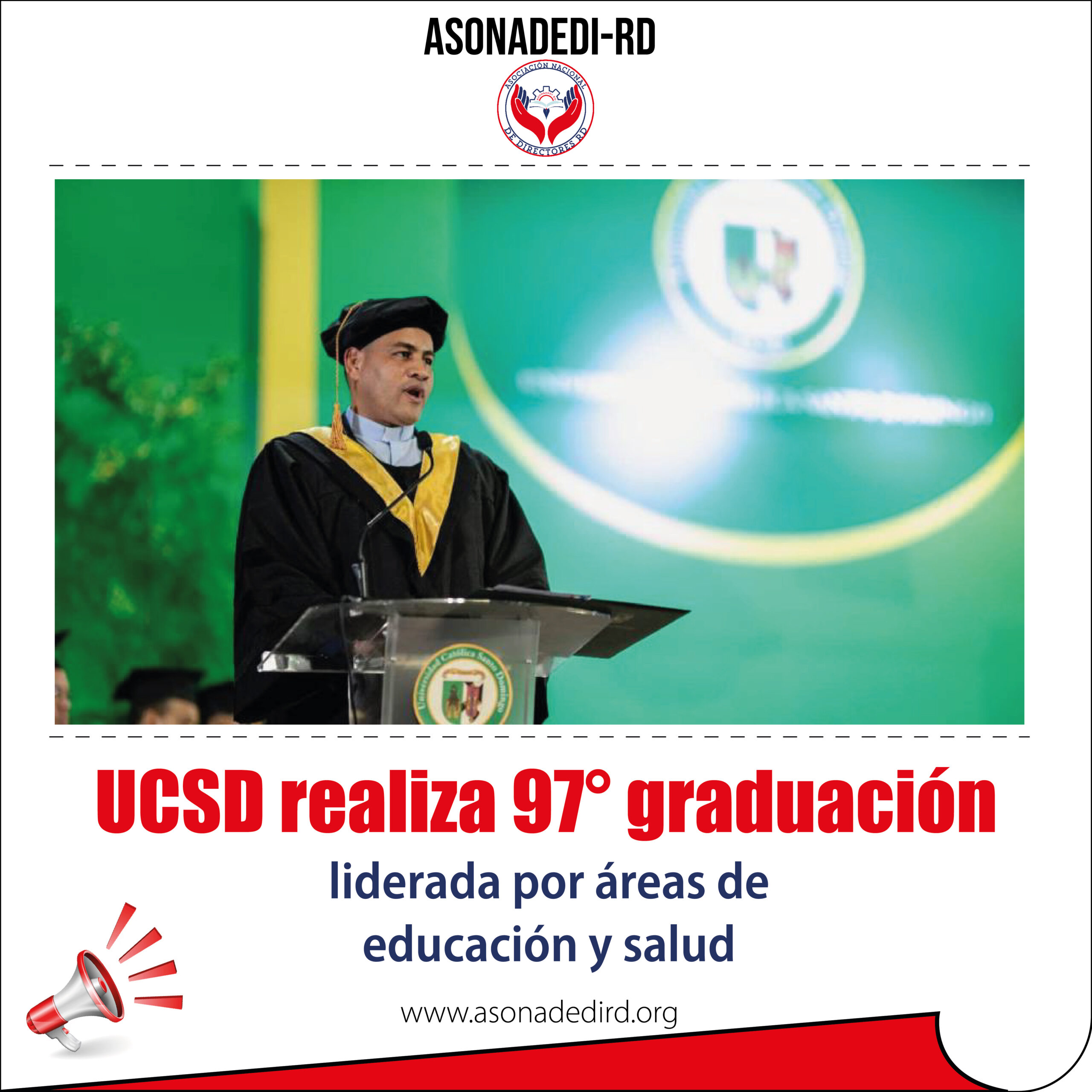 UCSD realiza 97° graduación liderada por áreas de educación y salud