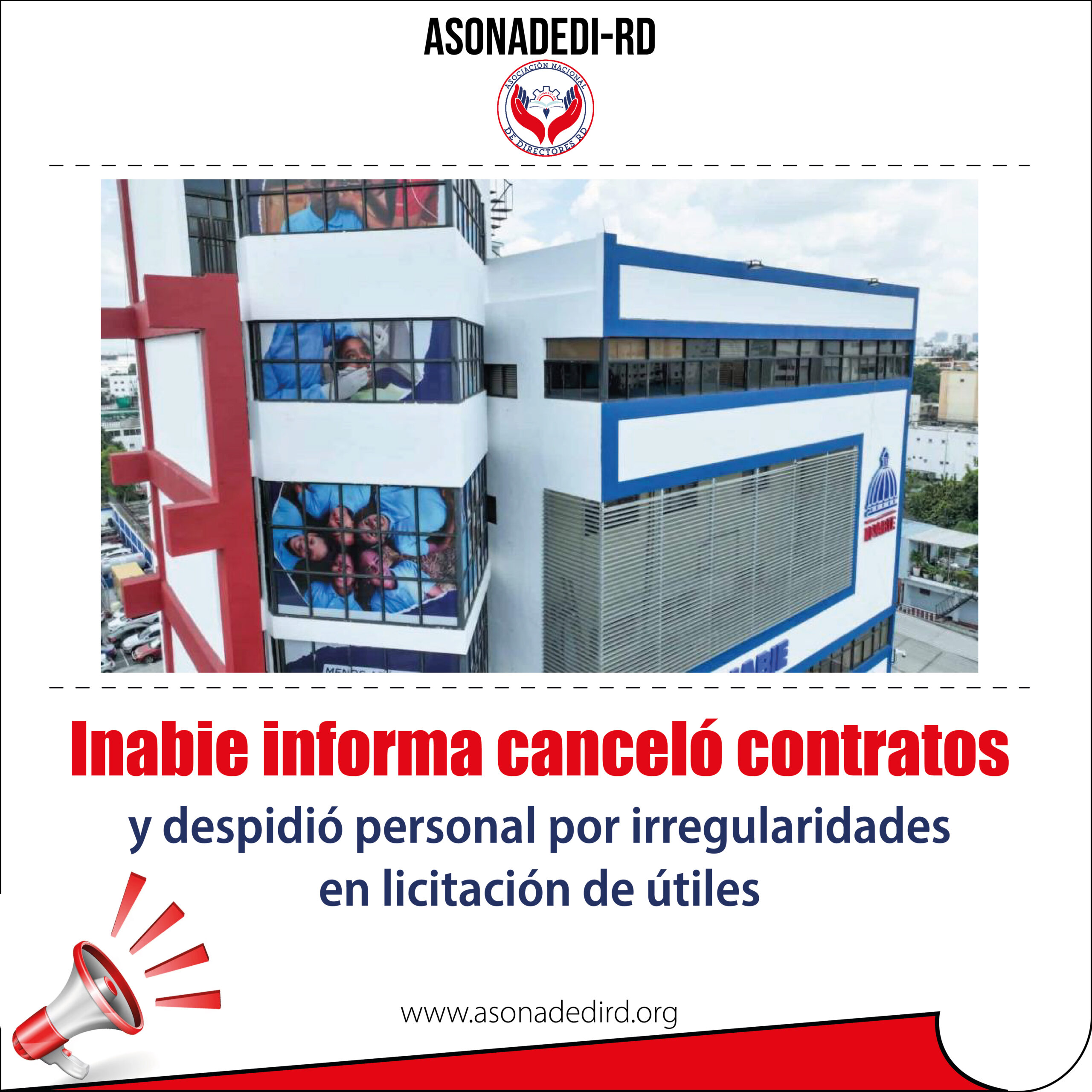 Inabie informa canceló contratos y despidió personal por irregularidades en licitación de útiles