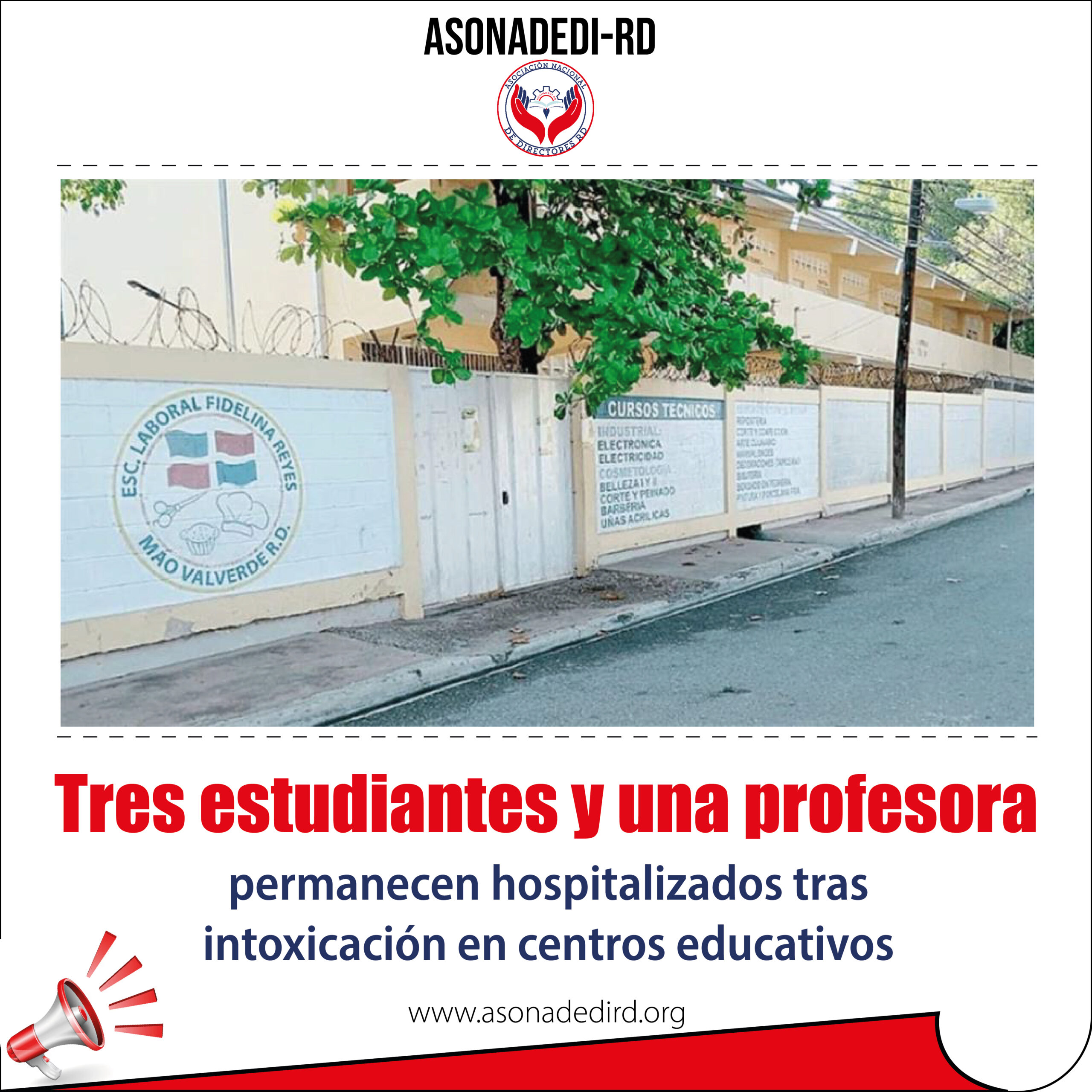 Tres estudiantes y una profesora permanecen hospitalizados tras intoxicación en centros educativos