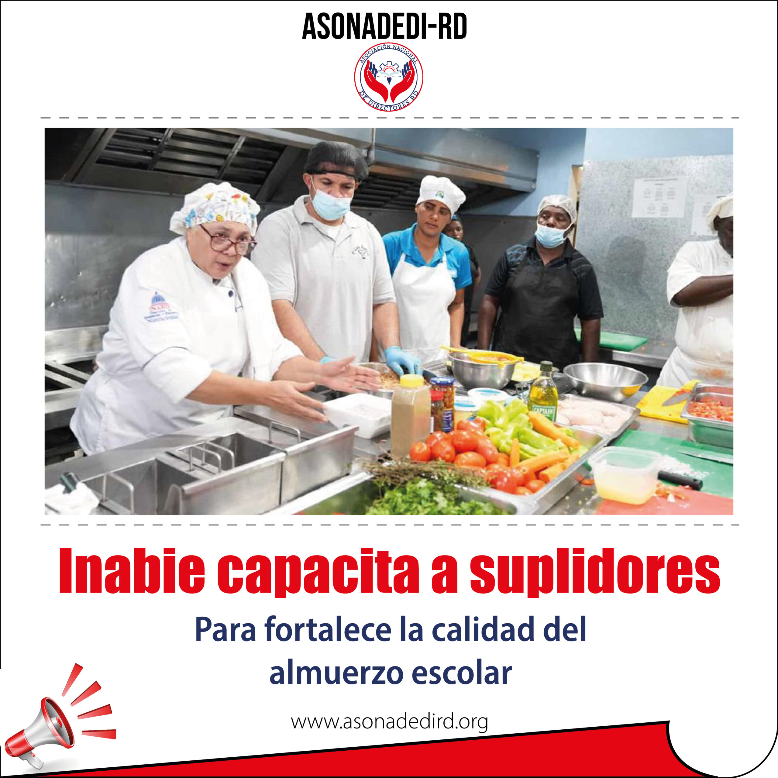 Inabie capacita a suplidores para fortalece la calidad del almuerzo escolar