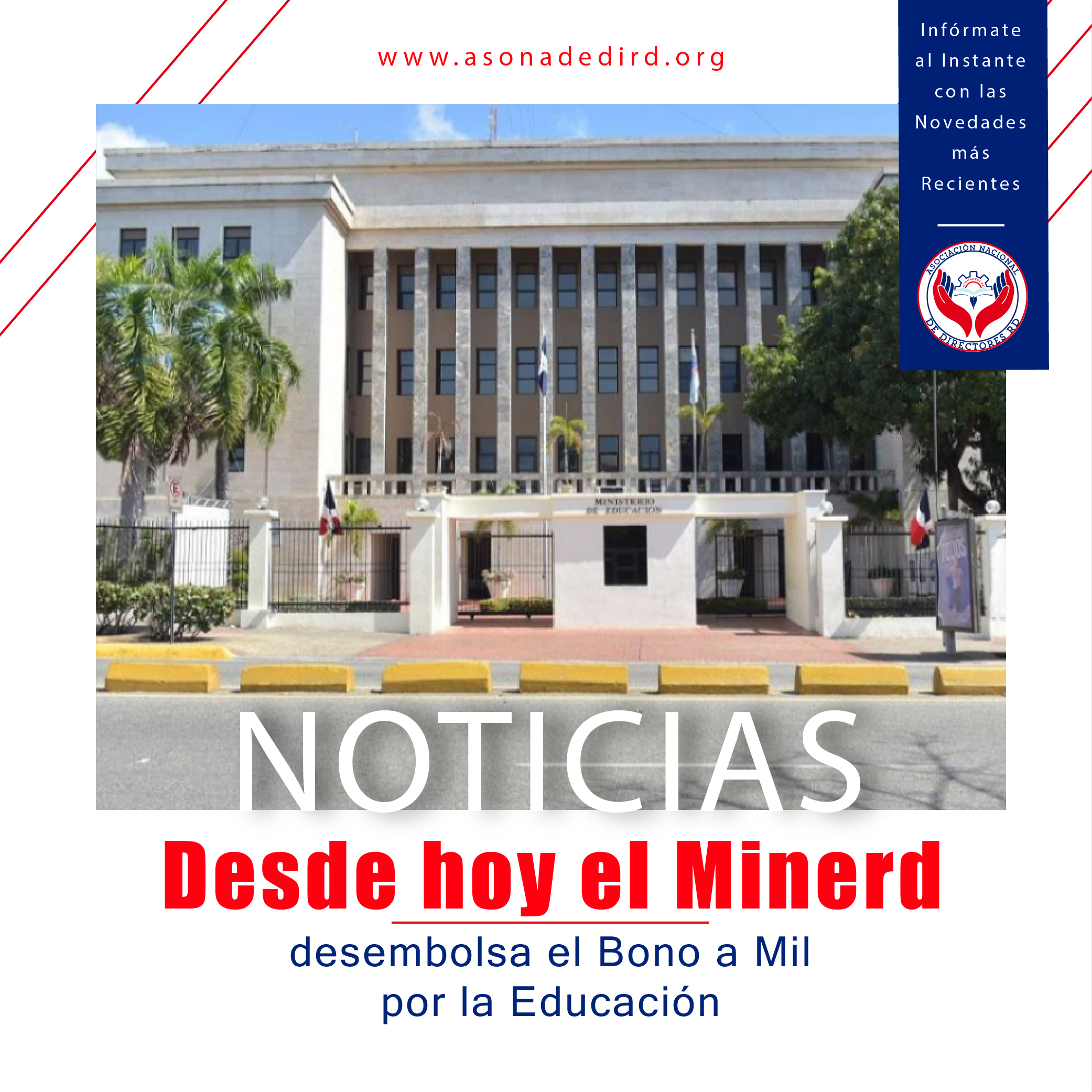 Desde hoy el Minerd desembolsa el Bono a Mil por la Educación