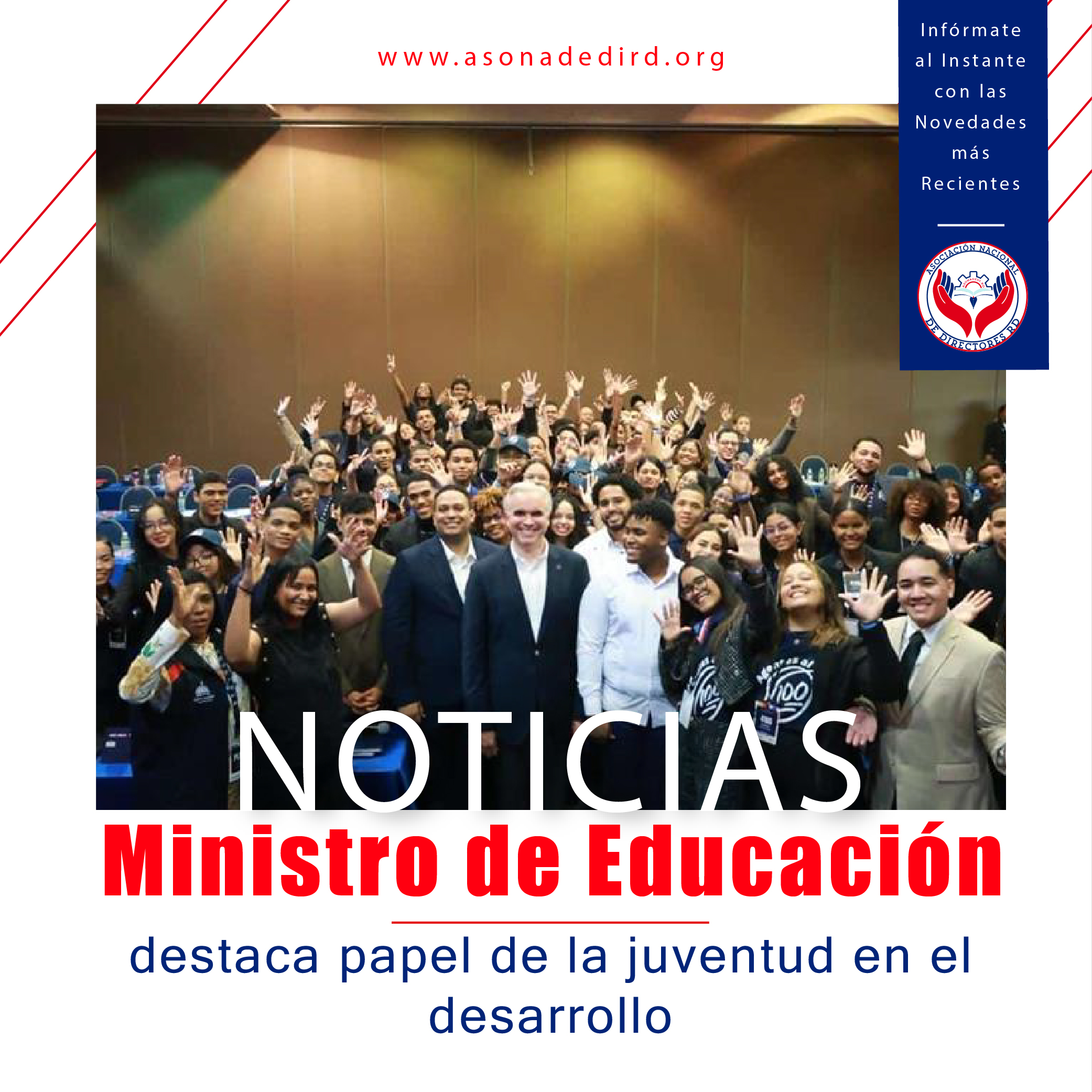 Ministro de Educación destaca papel de la juventud en el desarrollo