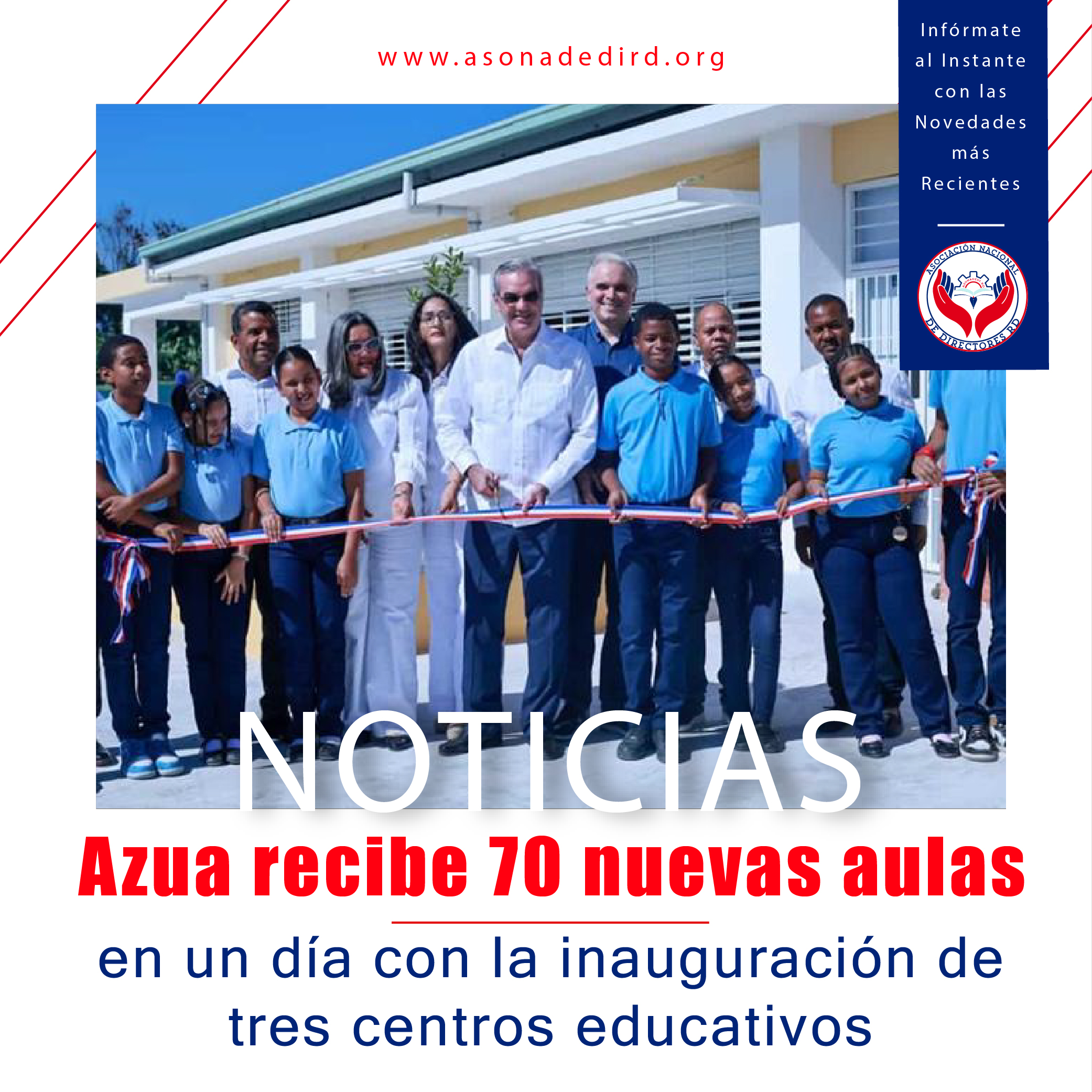Azua recibe 70 nuevas aulas en un día con la inauguración de tres centros educativos